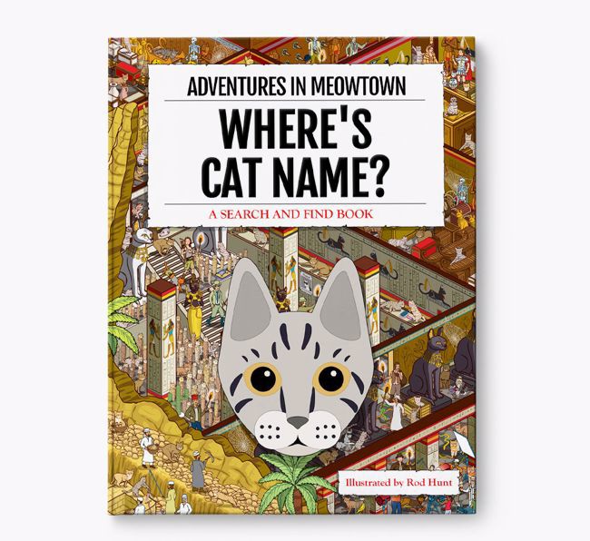 Personalised Where's {dogsName} Book: Adventures In Meowtown